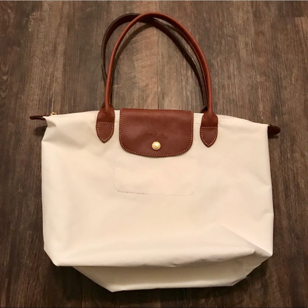 Le Pliage Small Shoulder Tote - White